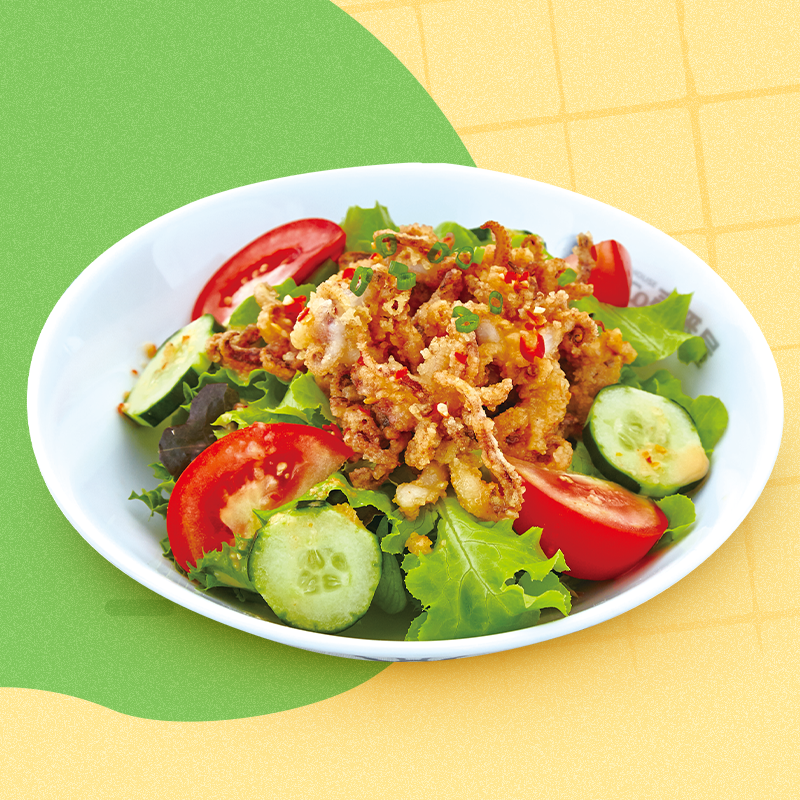 Spicy Fried Squid Salad