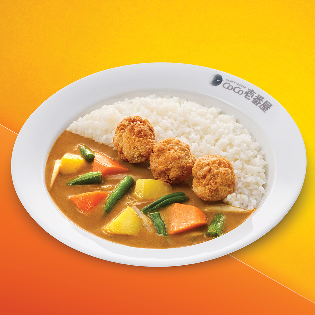 Fried Chicken with Vegetable Curry