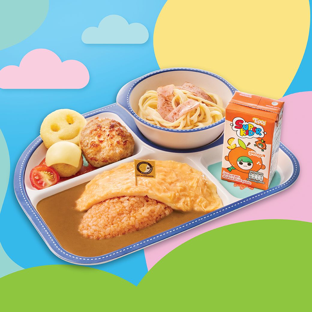 Kid’s Fried Roce Curry&cCarbonara Spaghetthi Set