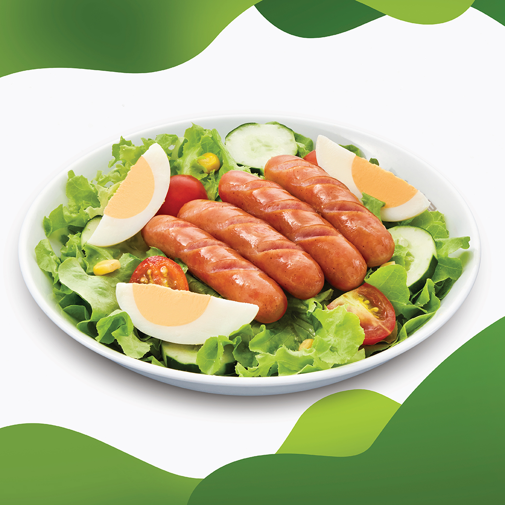 Sausage & Boiled Egg Salad