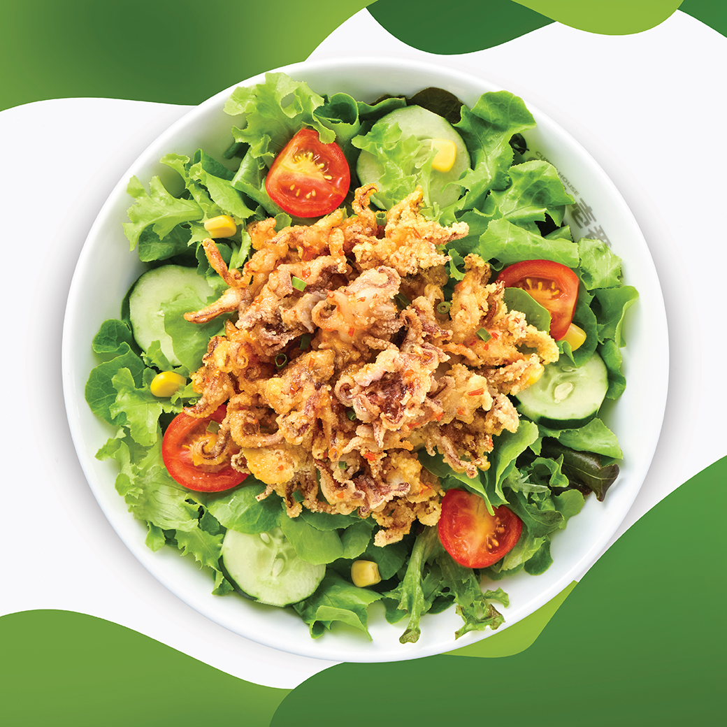 Spicy Fried Squid Salad